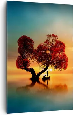 Produktbild von Bild auf Leinwand - Leinwandbild - Einteilig - See Natur Nacht - 80x120cm - Wand Bild - Wanddeko - Wandbilder - Leinwanddruck - Kunstdruck - Wanddekoration - Leinwand bilder - Wandbild - PA80x120-3458