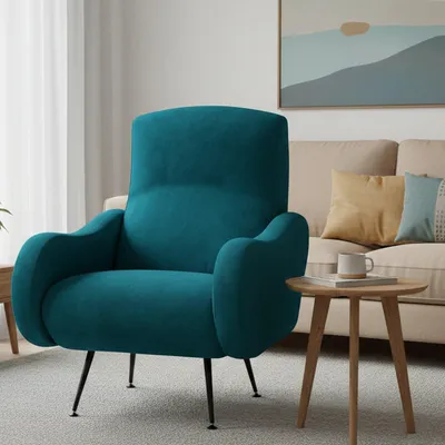 Immagine prodotto di Lasnigo - Poltrona, 70x100x98h cm Azzurro, Braccioli  Italy