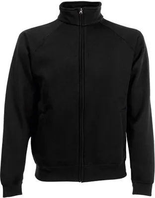Produktbild von Fruit of the Loom 62-228-0 | Premium Sweat Jacket - Farbe: Black - Größe: XXL