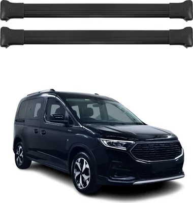 Image de Barres de toit transversales pour Ford Tourneo Connect 2021-2025 Alu Noir