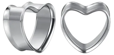 Zdjęcie produktu dla Cosensi - Dailygoody - Piercing w kształcie serca - Stal nierdzewna - Modne piercingi - 0 g - 2 mm - Piercing rozciągany - Biżuteria na każdą okazję