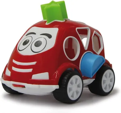 Produktbild von Kinderspielzeug: Spielzeugauto, rot, Nachziehauto – Fördert spielerische Entwicklung und Feinmotorik