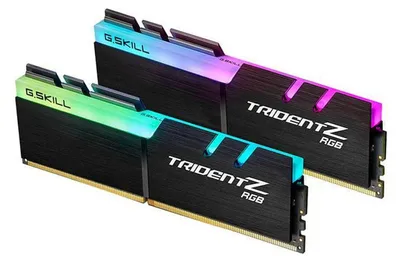 Produktbild von DIMM 32 GB DDR4-3200 (2x 16 GB) Dual-Kit (schwarz, F4-3200C16D-32GTZRX, Trident Z RGB, INTEL XMP)