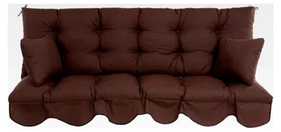 Produktbild von Auflage für Hollywoodschaukel 170x50 cm Bora Bankauflage für Sitzfläche und Rückenlehne mit Schnüren und Volant