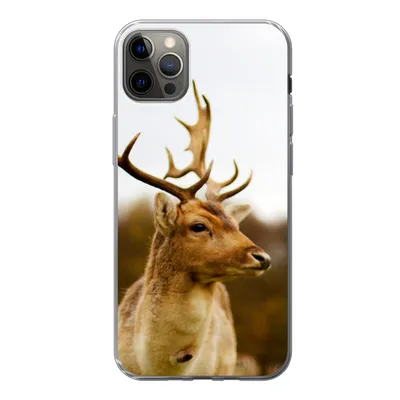 Produktbild von MuchoWow® Handyhülle Schutzhülle Hülle für iPhone 12 Pro Max Damhirsch - Wald - Herde - Tiere - Natur Silikon Softcase Handy Hülle - Hartschale