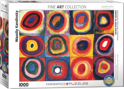 Produktbild von Farbstudie Quadrate von Wassily Kandinsky 1000 Teile Puzzle - Format 68x48 cm