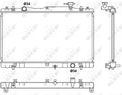 Produktbild von NRF 53062 Kühler Wasserkühler Motorkühler für SUZUKI KIZASHI (FR)