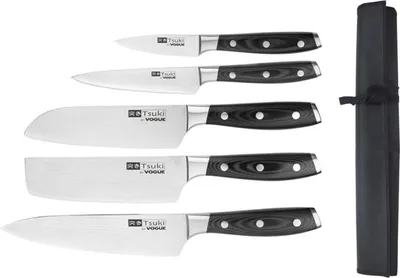 Produktbild von Vogue Tsuki Series 7 5-teiliges Messerset mit Tasche