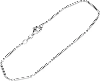 Produktbild von Armband 925 Sterling Silber 19cm Stegpanzerkette oval geschliffen Damen Armkette