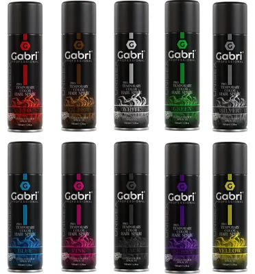 Produktbild von Gabri Professional - 10 x Pro Temporary Hair Colour Spray Collection-Set je 150 ml
