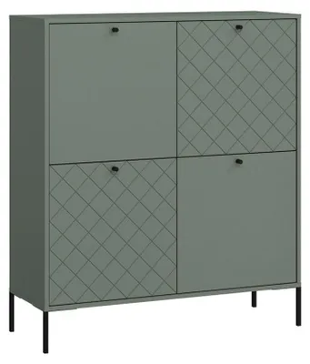 Produktbild von Highboard Vitoria Hochkommode 105x38x120cm grün