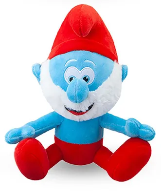 Produktbild von Die Schlümpfe Kuscheltier Plüschtier Papa Schlumpf Stofftier Plüschfigur 23 cm sitzend