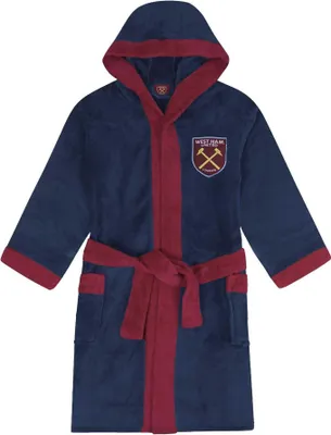 Produktbild von West Ham United FC - Morgenmantel für Jungen, Fleece GF656 (146-152) (Dunkles Marineblau)