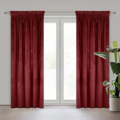 Produktbild von Eurofirany Vorhang VILLA dunkel dunkelrot 140X270 Kräuselband