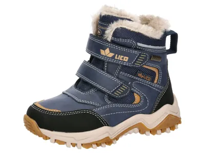Produktbild von LICO Comfortex Jungen Klett Knöchelschuh Warmfutter blau braun 30