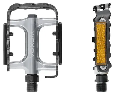 Imagen del producto de Pedales para bicicleta de trekking, con rosca de 9/16 pulgadas, antideslizantes, con reflectores, para bicicletas eléctricas