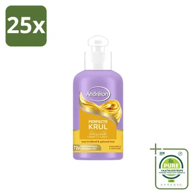 Image de 25 x Crème coiffante "Perfecte Krul" Andrélon - 200 ml - Lot de 25 pièces