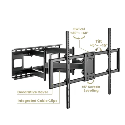 Produktbild von VALUE TV-Wandhalterung, flexibel, 60-120 Zoll, bis 120 kg