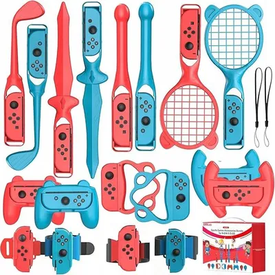 Zdjęcie produktu dla Zestaw Akcesoriów Do Gier Dla Nitendo Switch Sports 18 W 1 Rodzinna Gra