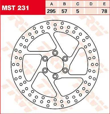 Image de TRW Disque de frein Trw rond rigide Abe