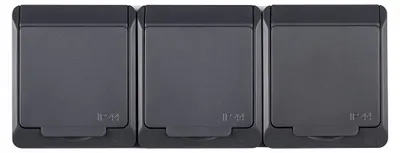 Immagine prodotto di Elektroplast Socket Hermes 3Pl Antracit Ip44, 0326-07