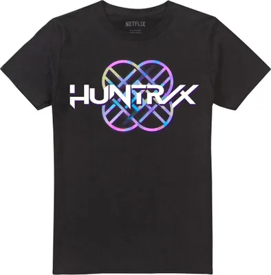 Obrázok produktu pre K-Pop Demon Hunters - Tričko s logom "Huntr/X" pre mužov/dámy Uni TV20245 (XL) (Black)