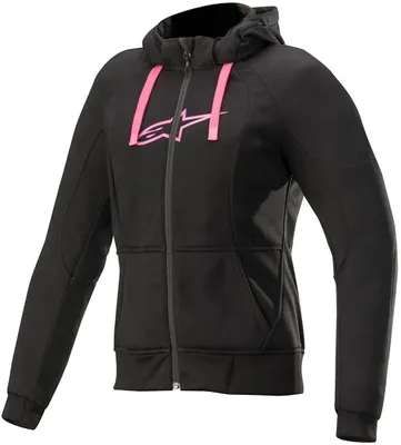 Produktbild von Alpinestars Stella Chrome Sport Damen Motorrad Hoodie (Black/Pink,XL)