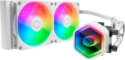 Produktbild von Cooler Master MasterLiquid 240 Core II ARGB White, Wasserkühlung