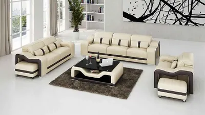 Produktbild von Sofagarnitur 3+2+2 Sitzer Couch Leder Polster JVmoebel