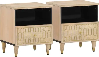 Obrázok produktu pre vidaXL Nočné stolíky 2 ks 40x33x46 cm z masívneho dreva mango