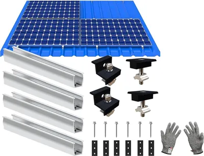 Produktbild von Platdak-Solar-Panneelhalter mit Verstellbarer Klemme und Montage-Rail
