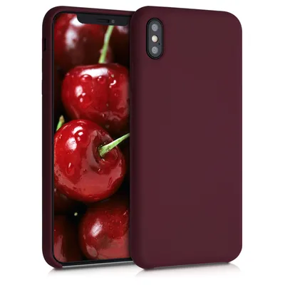 Produktbild von kwmobile Hülle kompatibel mit Apple iPhone XS Max Hülle - Silikon Handy Case - Handyhülle weiche Oberfläche - kabelloses Laden - Tawny Red