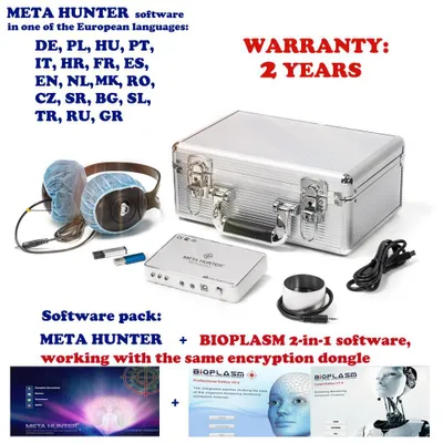 Imagen del producto de Escáner de bioresonancia Meta Hunter 4025 NLS, para diagnóstico y terapia, versión 2025, paquete de software Meta Hunter y Bioplasm 2 en 1