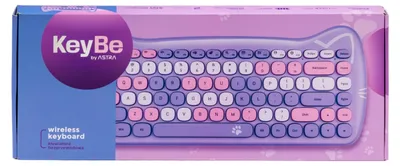 Imagen del producto de Teclado inalámbrico portátil Kitty, color lavanda, modelo KeyBe Astra