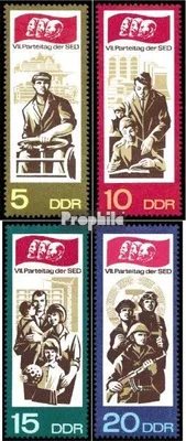 Produktbild von Briefmarken DDR 1967 Mi 1268-1271 (kompl.Ausgabe) gestempelt Parteitag der SED (II)