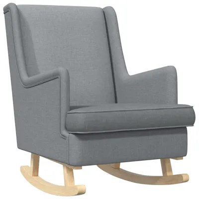 Zdjęcie produktu dla vidaXL Fotel bujany Jasnoszary 62 x 80 x 85 cm Tkanina