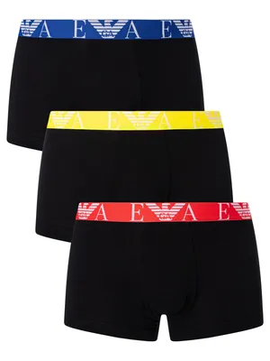Produktbild von Emporio Armani Herren 3 Packungsstämme, Schwarz