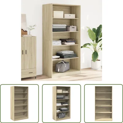 Zdjęcie produktu dla The Living Store Szafa dąb sonoma 100x50x200 cm materiał drewnopochodny