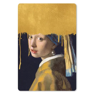 Produktbild von MuchoWow® Mauspad Mousepad Mädchen mit einem Perlenohrring - Gold - Johannes Vermeer 18x27 cm - Mousepads - Maus Mat - Pad - Mausunterlage