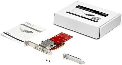 Zdjęcie produktu dla StarTech.com PEX8M2E2, PCIe, M.2, PCI 3.0, Czerwony, 3336103 h, CE, FCC, TAA, REACH