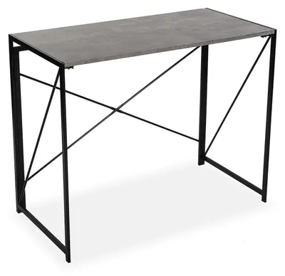 Imagen del producto de Mesa plegable para ordenador, de madera y metal, con dimensiones de 74 x 45 x 90 cm, ideal para dormitorios