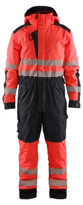 Produktbild von Blakläder High Vis Winter Overall 6725, Farbe:High Vis Rot/Schwarz, Größe:S