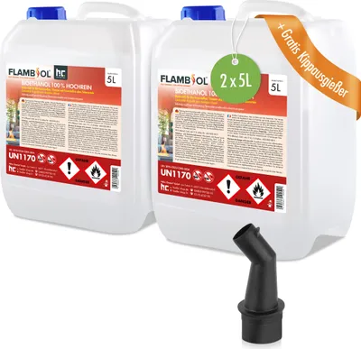 Produktbild von 2x 5 L FLAMBIOL® Bioethanol 100 % Hochrein