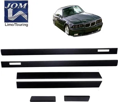 Produktbild von JOM Türleisten SET Zierleisten schwarz passt für BMW 3er E36 Limo Touring Serie
