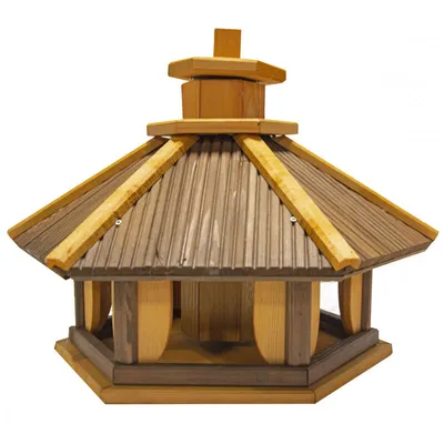 Zdjęcie produktu dla 4iQ karmnik dla ptaków z litego drewna KOS II 43,5x38x41,5 cm