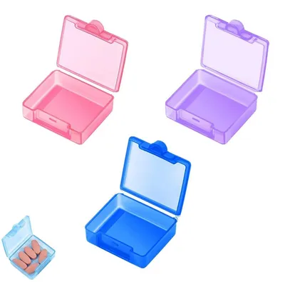 Immagine prodotto di Set di 3 contenitori per pillole, piccoli, ideali per il viaggio, nei colori rosso, viola e blu