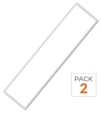 Image de Panneau LED UGR < 19, 36W, 120x30 cm - Lot de 2 - Blanc neutre 4000K - 5500K
