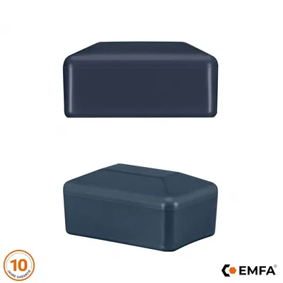 Produktbild von Pfostenkappe 60x40 mm Anthrazit 100 Stück rechteckig Zaunpfahlkappe Kunststoff Zaunpfoste