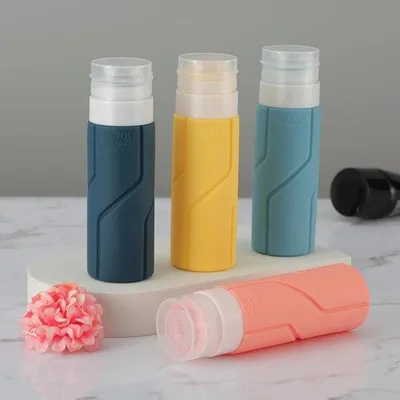 Produktbild von Famanu Nachfüllbare, auslaufsichere Behälter - genehmigte Silikon-Reiseflasche für Lotion - Reiseaccessoires