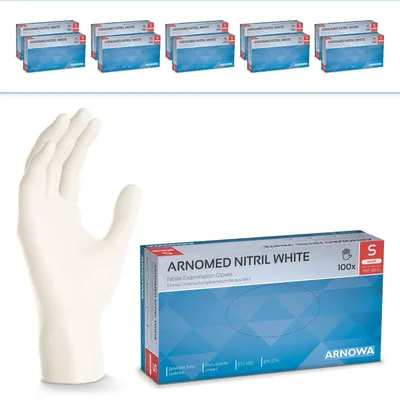 Produktbild von Nitrilhandschuhe Einweg 1000 Stück - Reißfest - Lebensmittelsicher - Latexfrei - Puderfrei